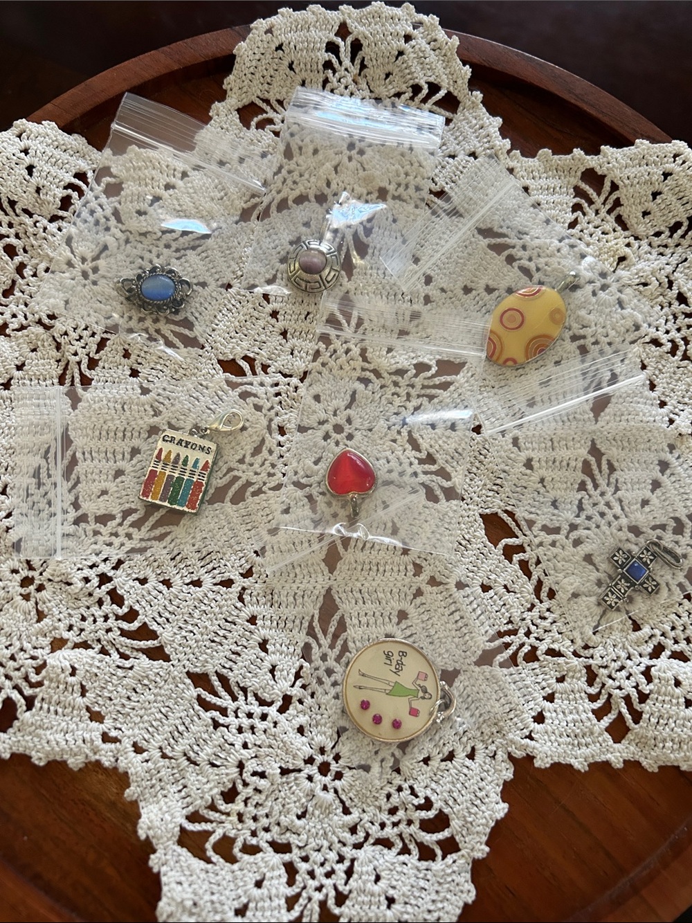 Vintage Assortment Bundle of 7 Pendants Arts and Crafts New Unused